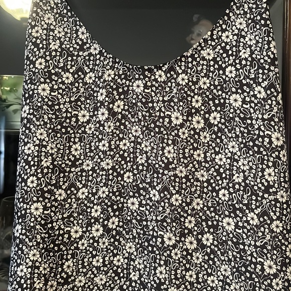HELMUT LANG SILK BLACK AND WHITE PAISLEY TANK TOP - Picture 3 of 9